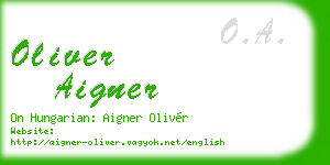 oliver aigner business card
