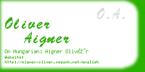 oliver aigner business card